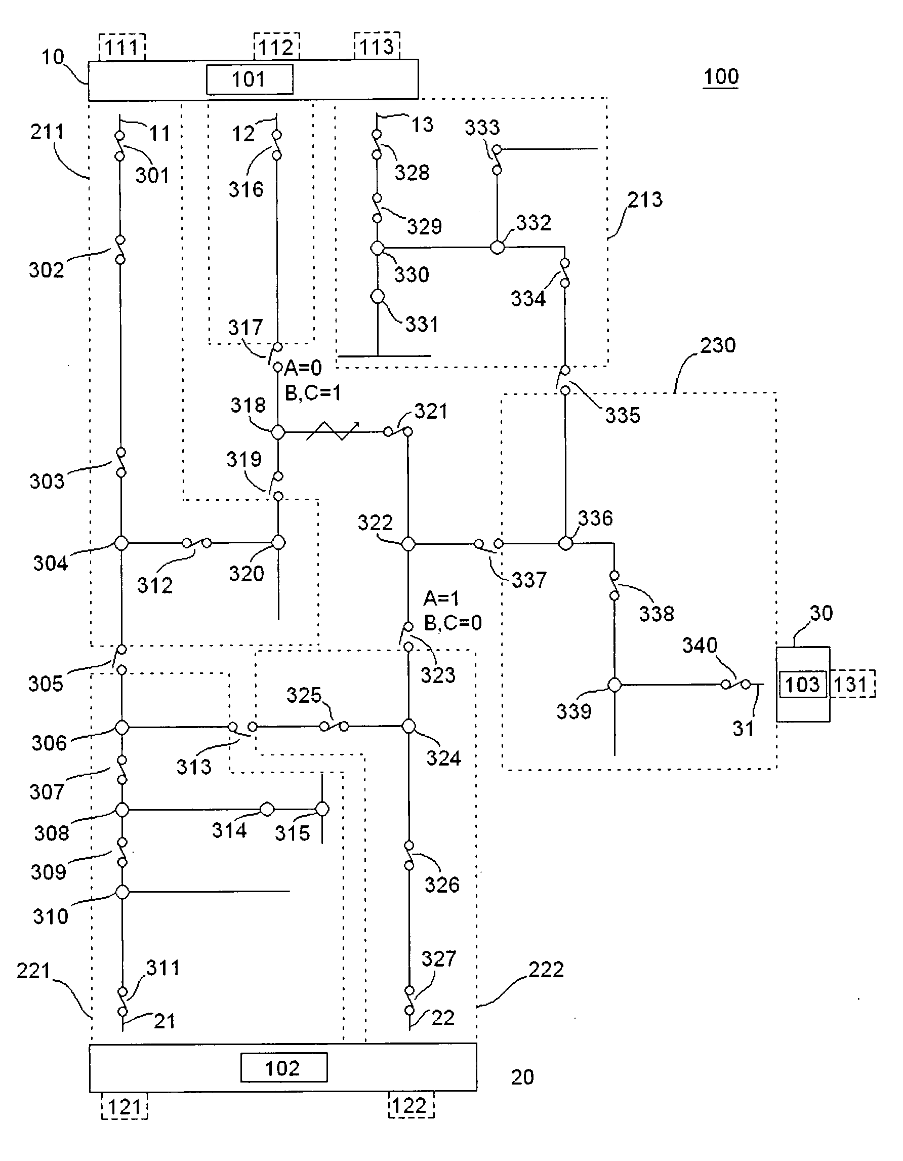 System and method for control of power distribution