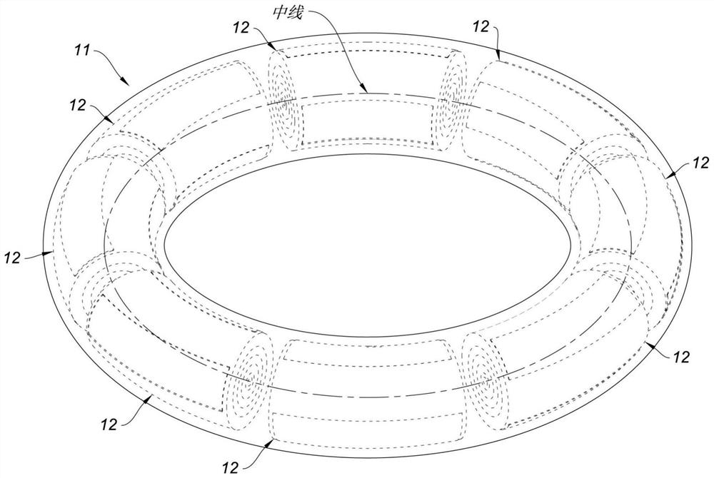 Life buoy with reflecting lens structure