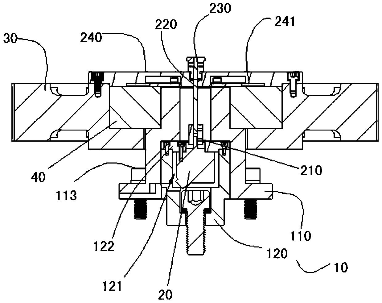 Encoder embedded type mold adjusting idle gear structure