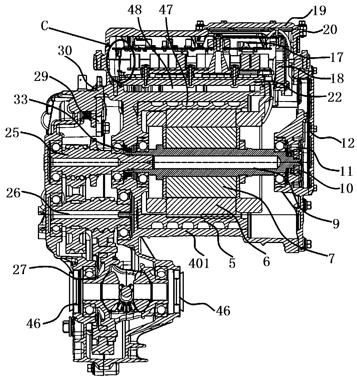 Deeply integrated electric drive system