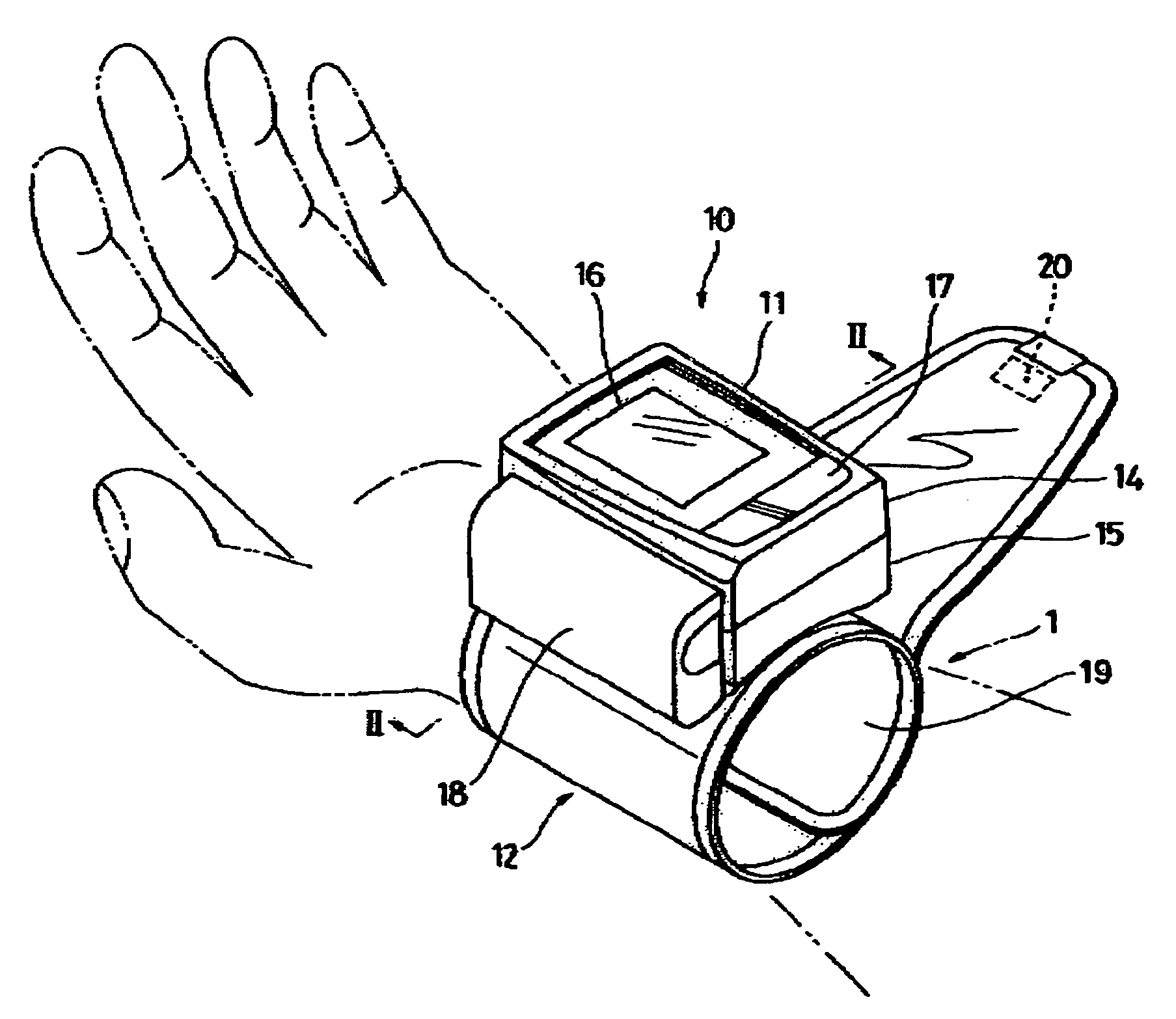 Wrist sphygmomanometer and cuff spring for the same