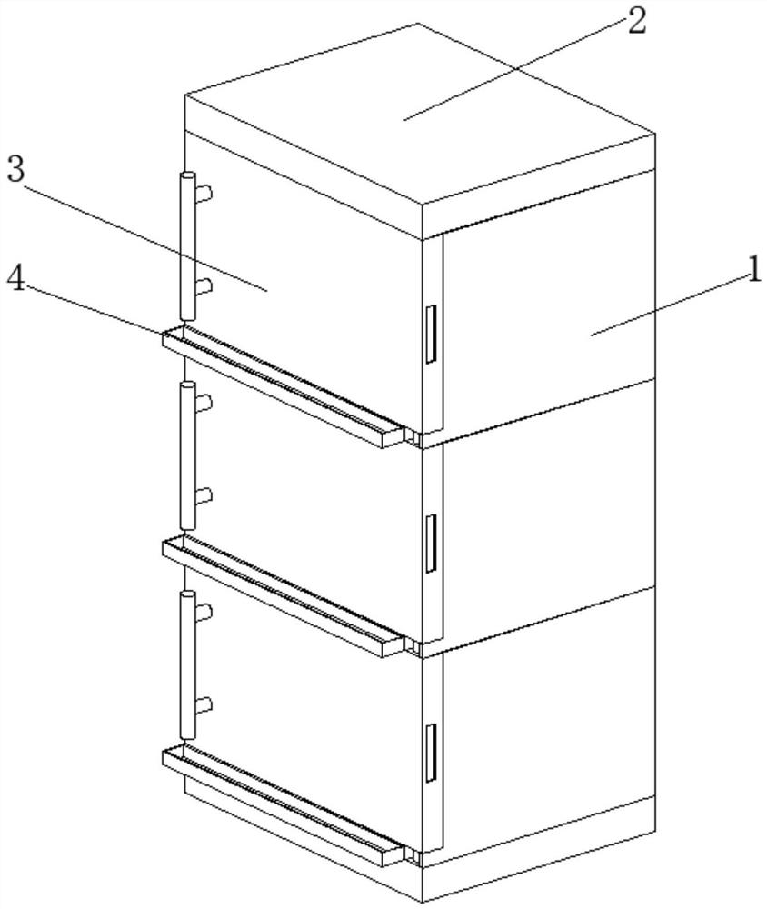 Expandable combined power distribution cabinet with interlocking mechanism