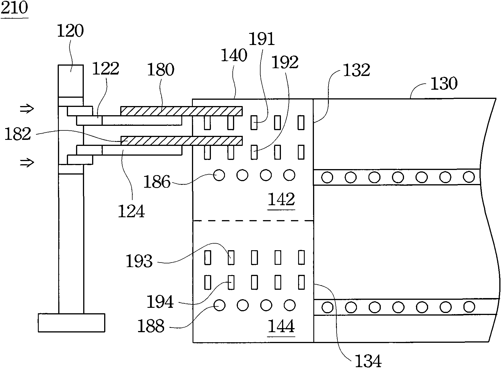 System for processing base plate conveyance and method
