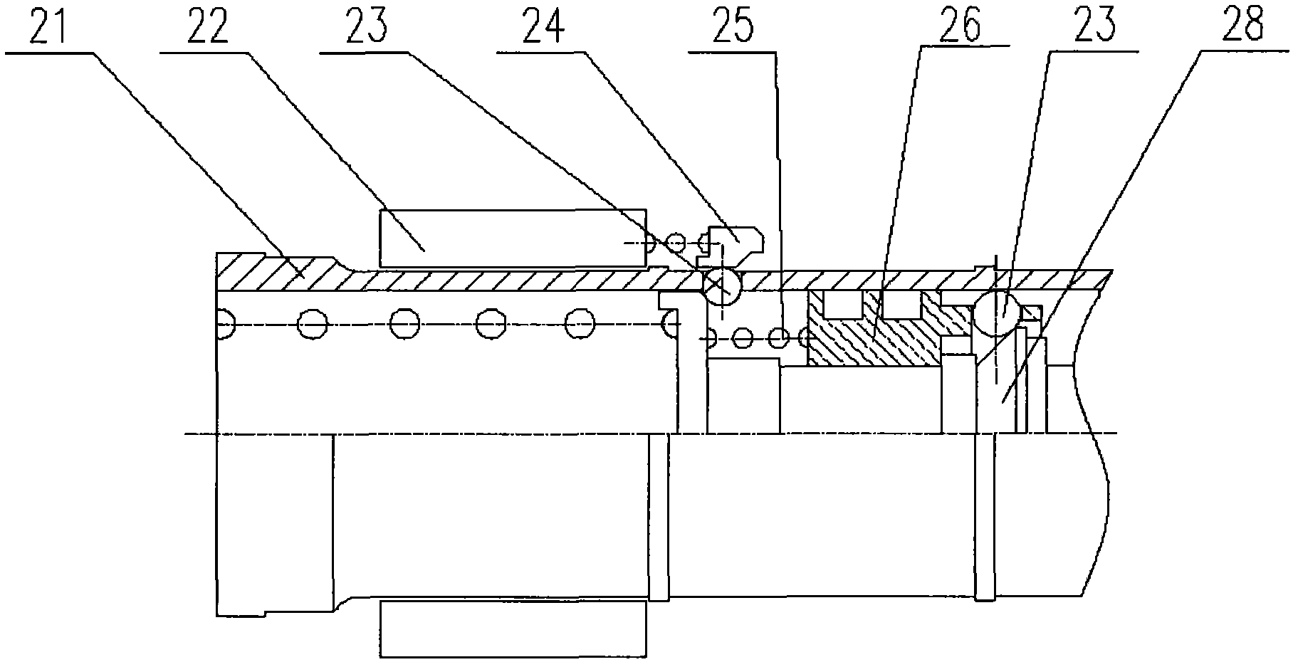 Actuator cylinder position locking and unlocking mechanism