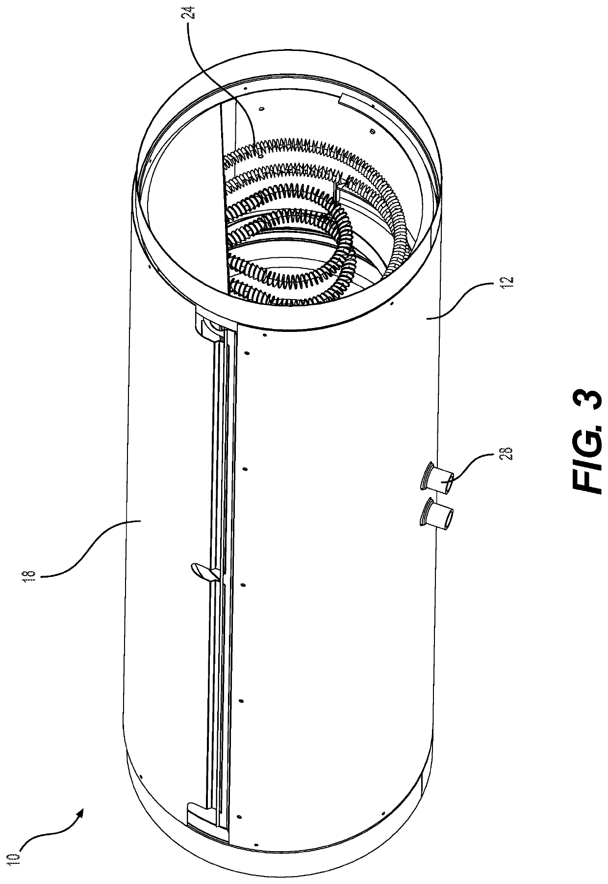 Conical refrigerant coil