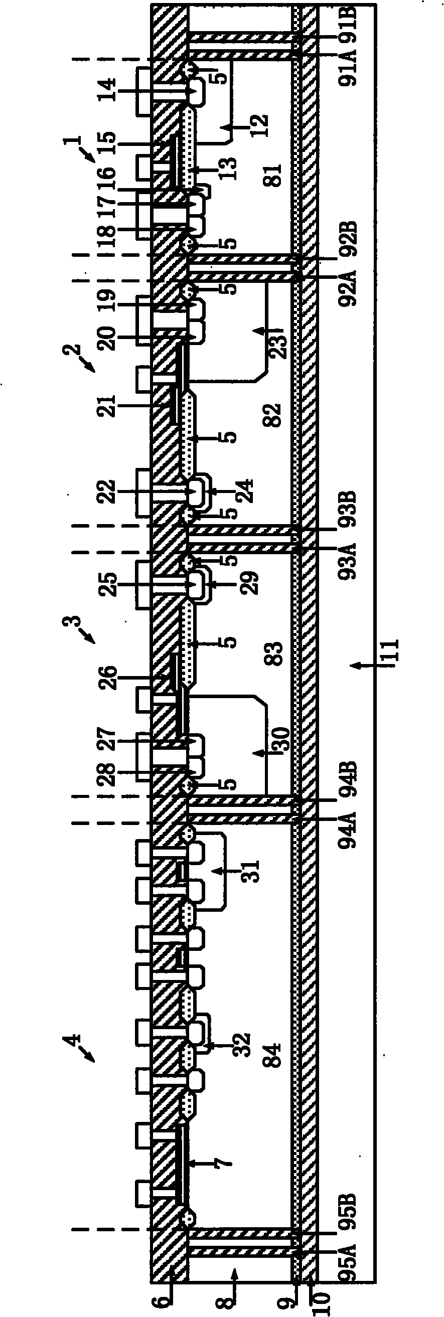 Panel display driving chip based on silicon on insulator (SOI) and preparation method thereof