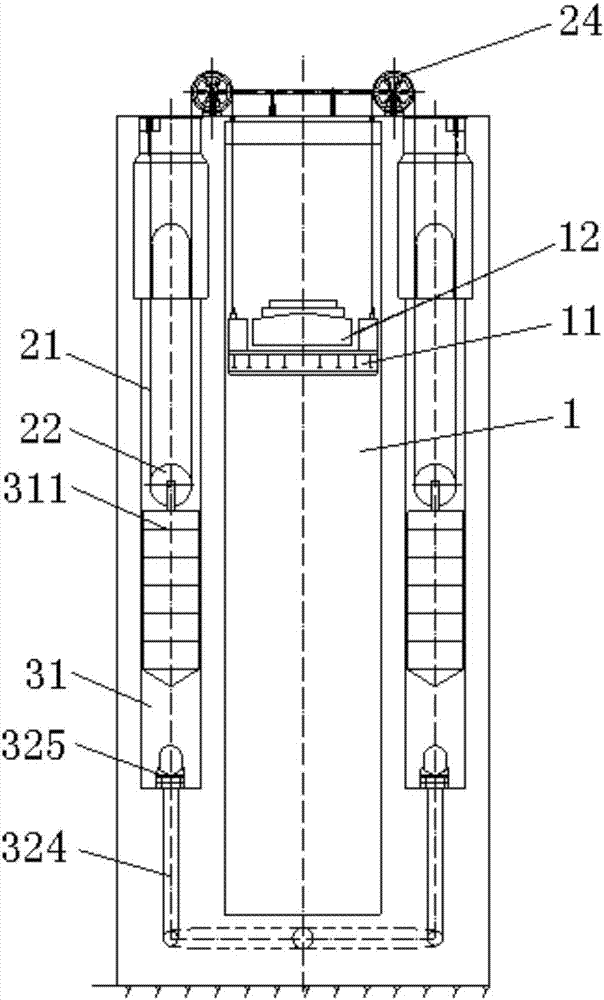 Active anti-overturning mechanical synchronization system for anti-overturning hydraulic ship lift and setting method thereof