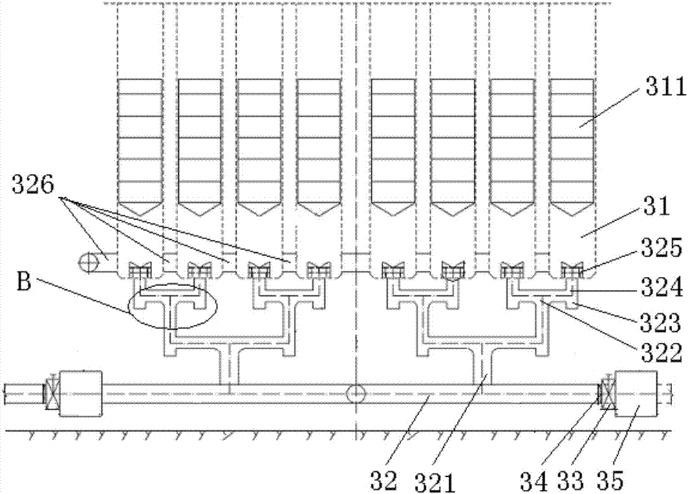 Active anti-overturning mechanical synchronization system for anti-overturning hydraulic ship lift and setting method thereof