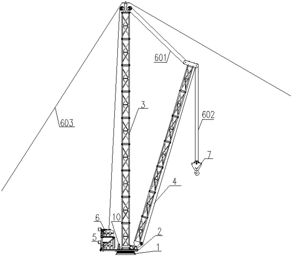 Mast crane applied to river network area