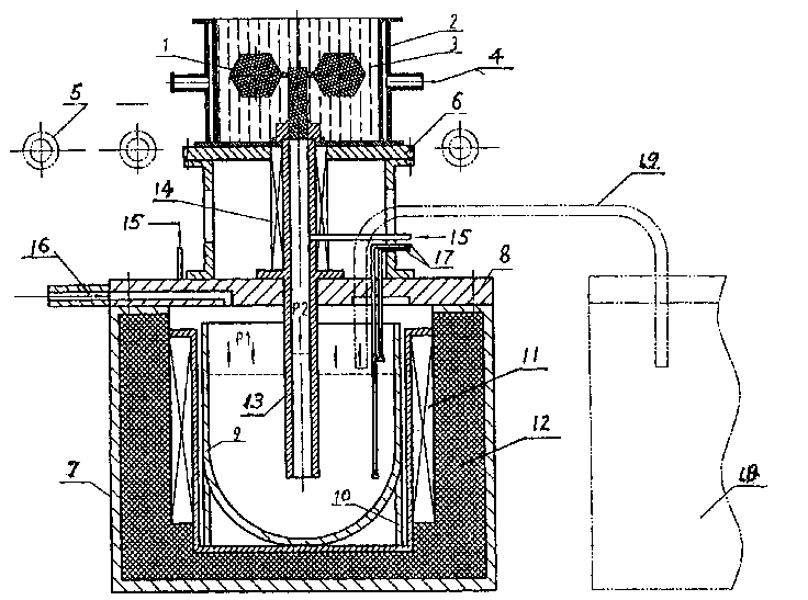 Antigravitational vacuum method and apparatus for asting Mg allor or Al alloy with lost mould