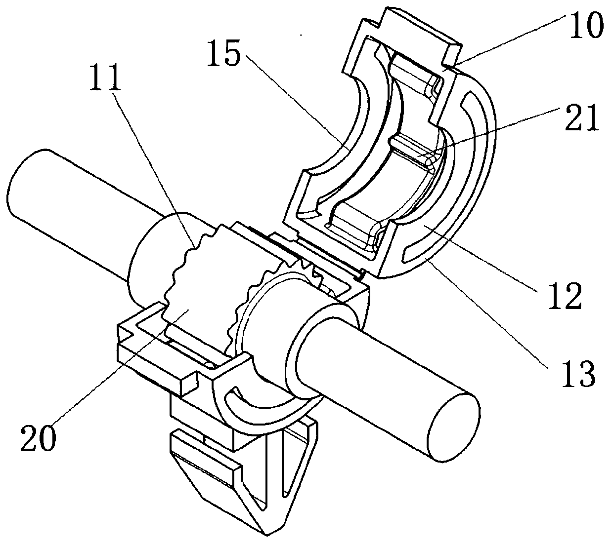 Combined fastener with rotatable step angle