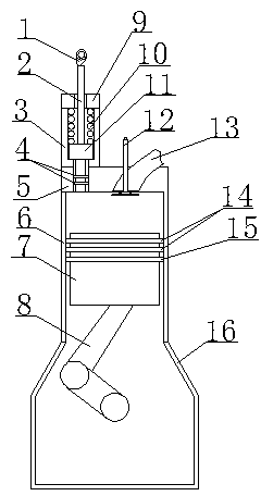 Diesel engine combustion device capable of changing clearance volume