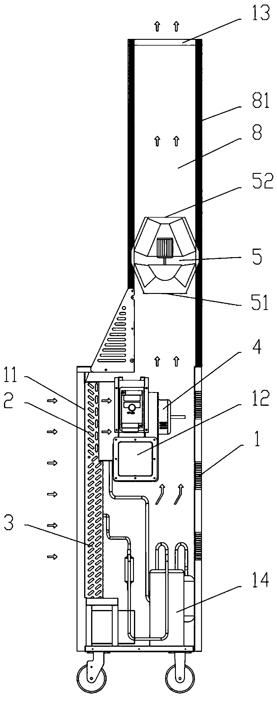 Air cooler and method for enabling air cooler to drain no water