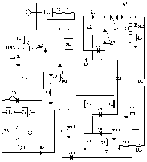 Double-ended thyristor floating charger