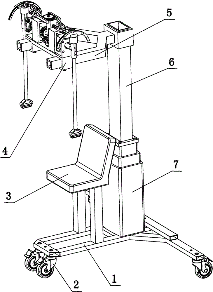 Reverse-motion double-sided upper limb rehabilitation training device