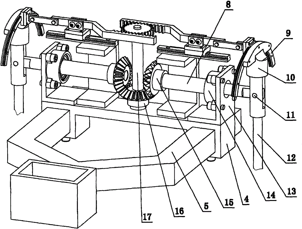 Reverse-motion double-sided upper limb rehabilitation training device