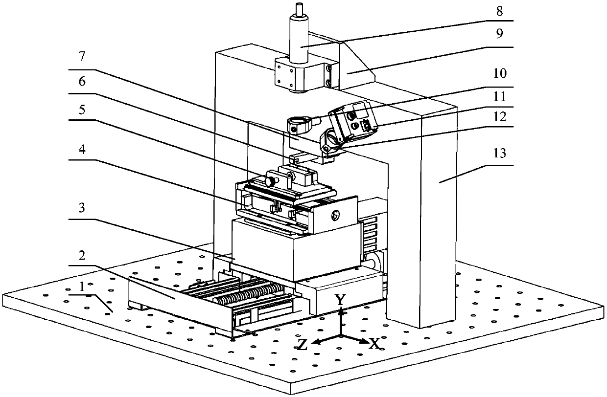 Laser-assisted orthogonal micromachining device and method with automatic laser focus tracking