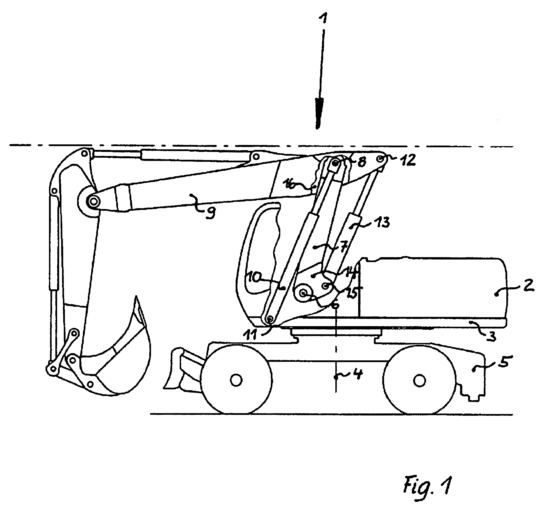 Bearing between components on construction machines