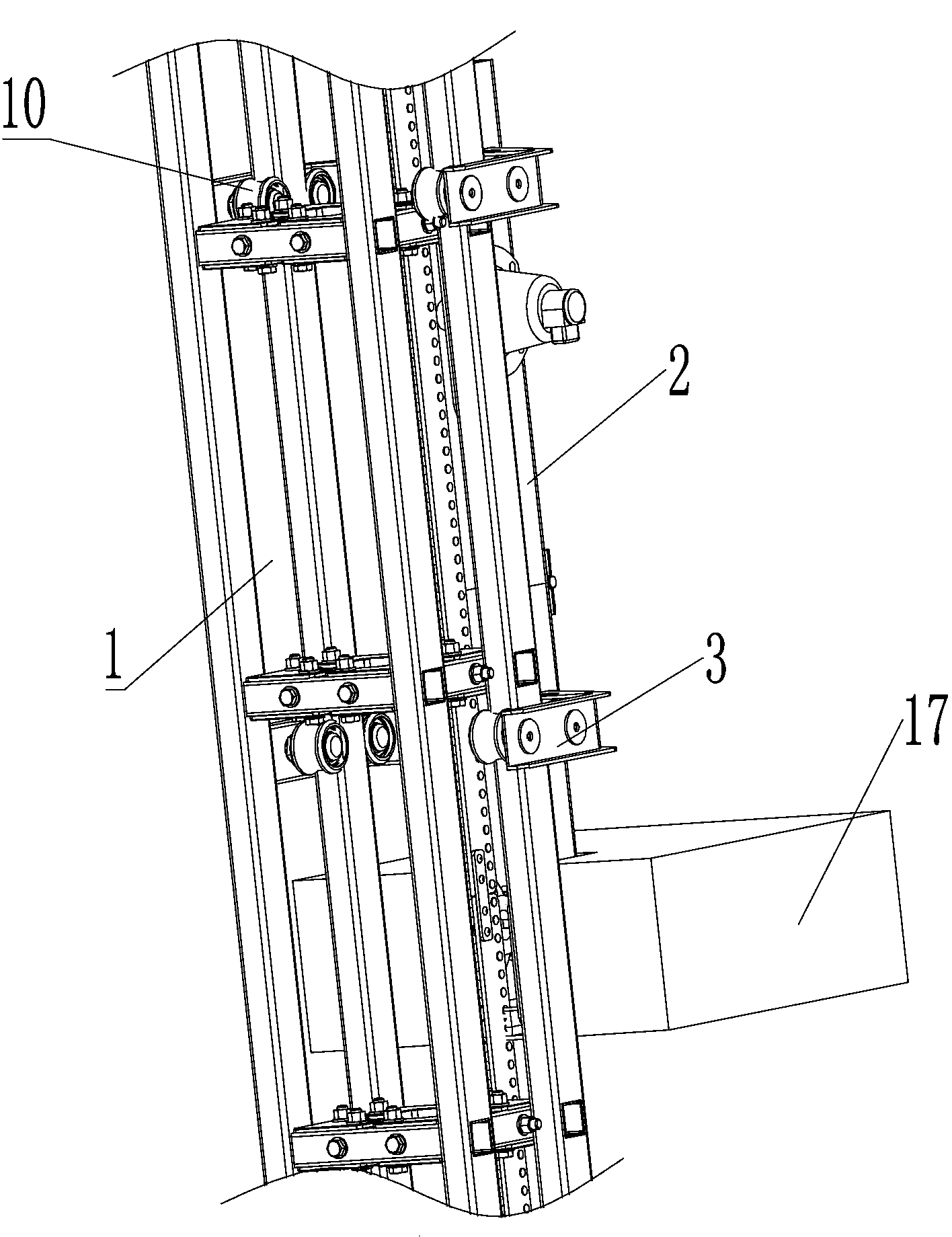 Light combined type manned tower climbing device