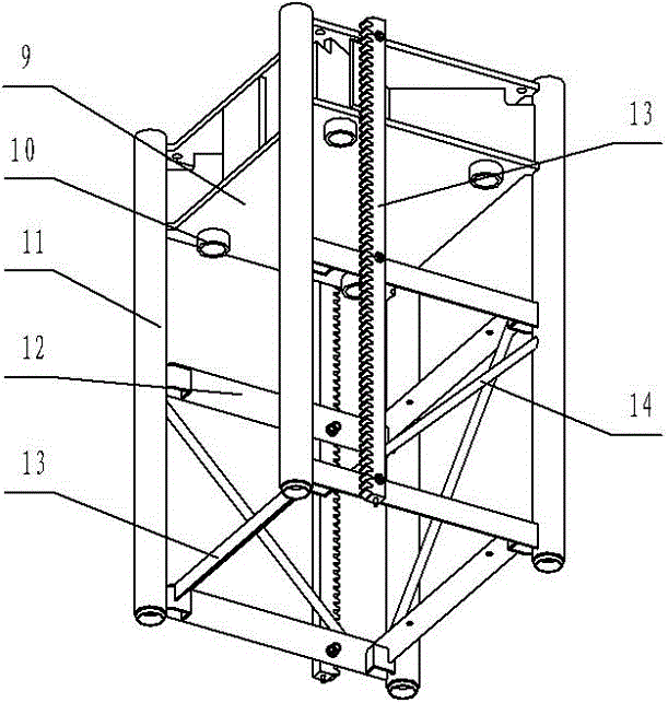 Adjustable weighing and supporting device for construction hoist