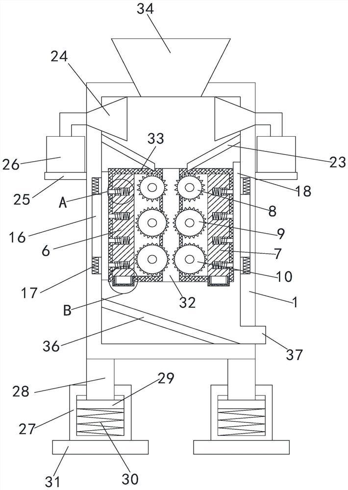 Waste treatment device for civil engineering and treatment method thereof