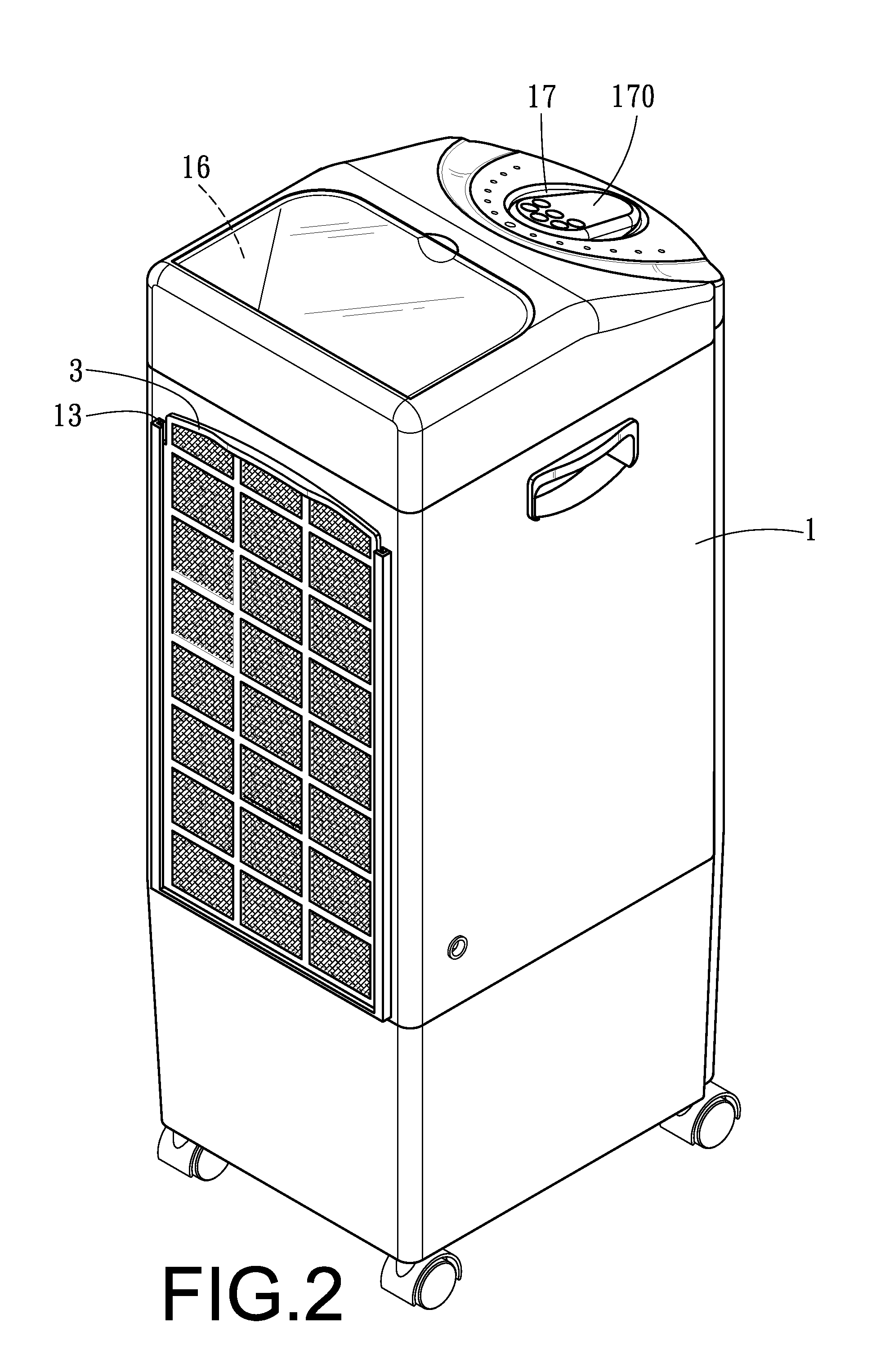 Water-cooling fan with humidifying effect