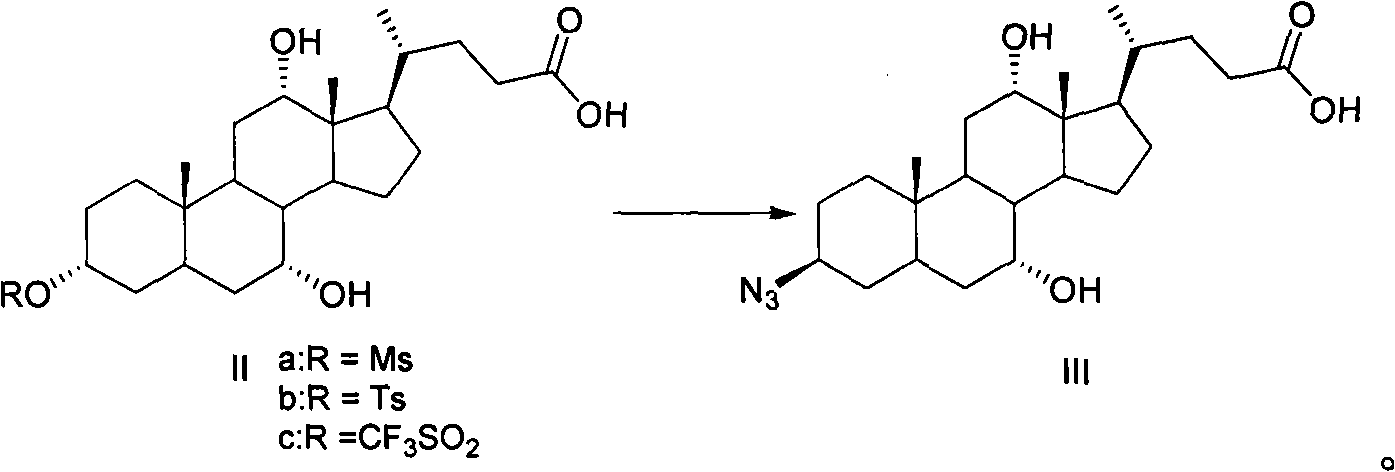 Preparation method of 3-beta-peanut amide-7alpha, 12alpha, 5beta-cholane-24-carboxylic acid