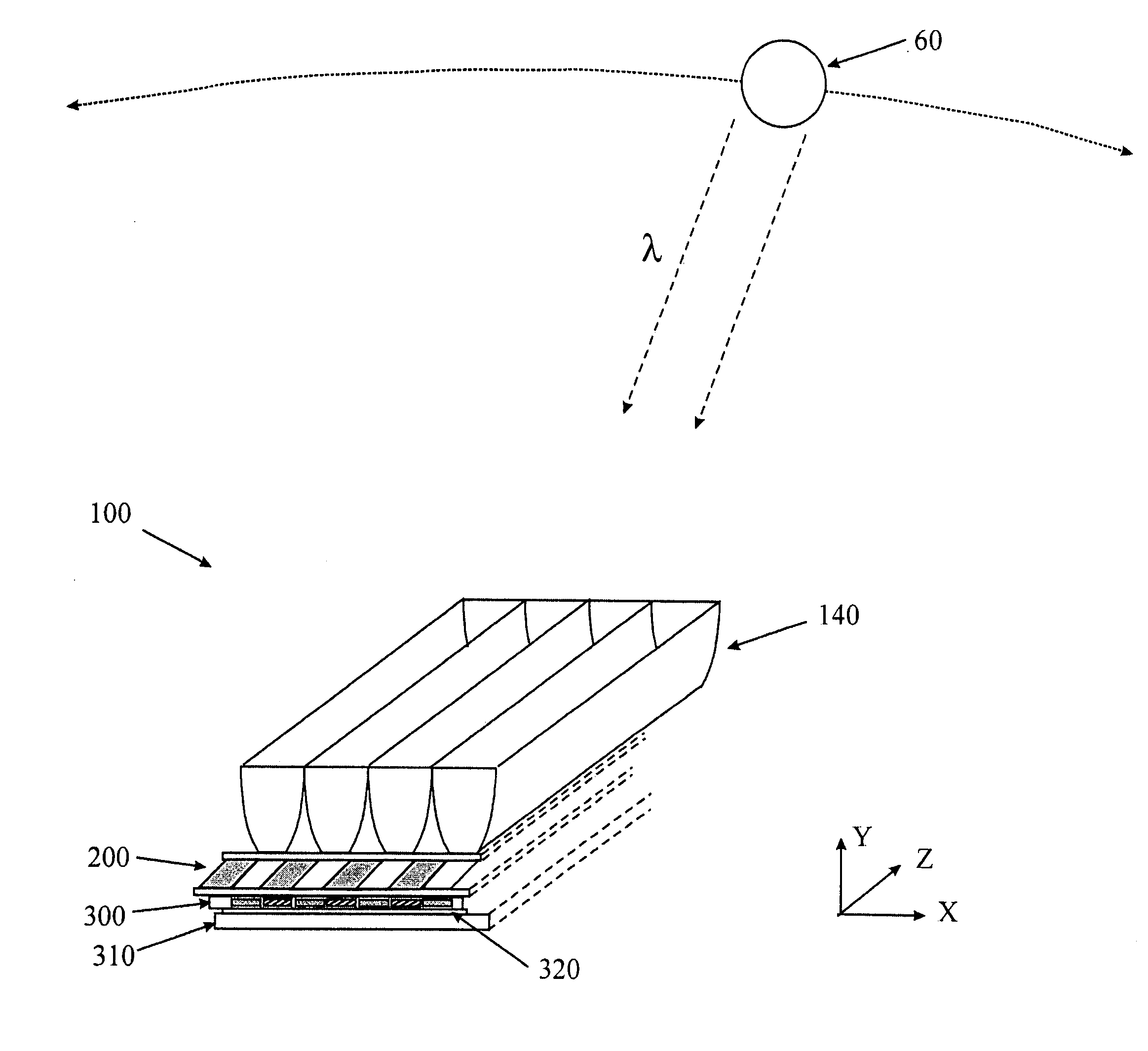 Optically enhanced multi-spectral detector structure