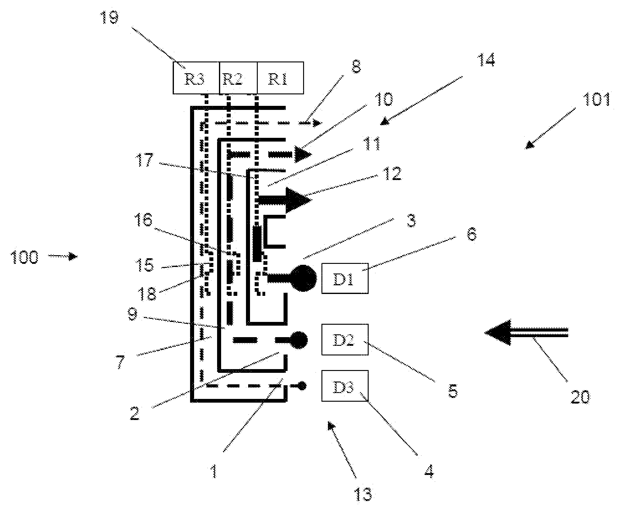 Particle sensor, exhaust system and method for determining particles in the exhaust gas