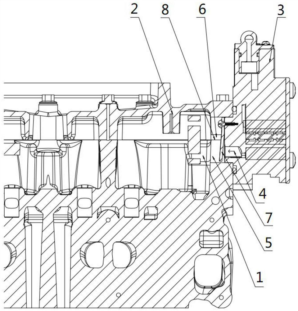 Valve chamber cover cap structure capable of avoiding lubricating oil impact