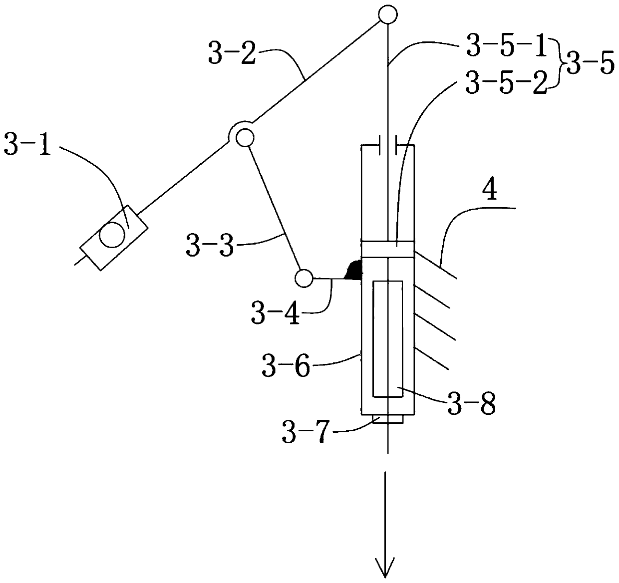 Rock confining pressure application device implemented by utilizing link mechanism