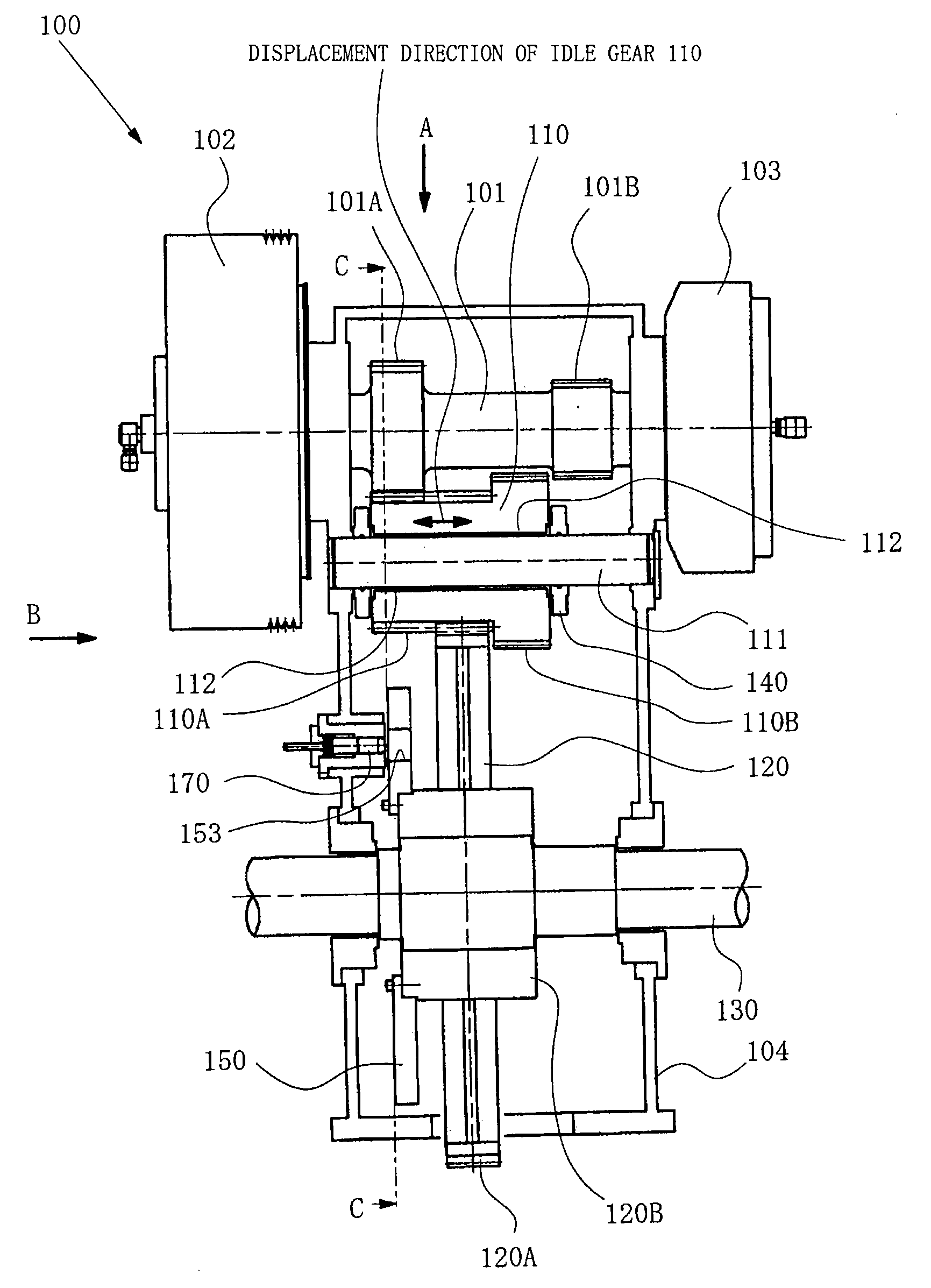 Power transmission apparatus for press machine