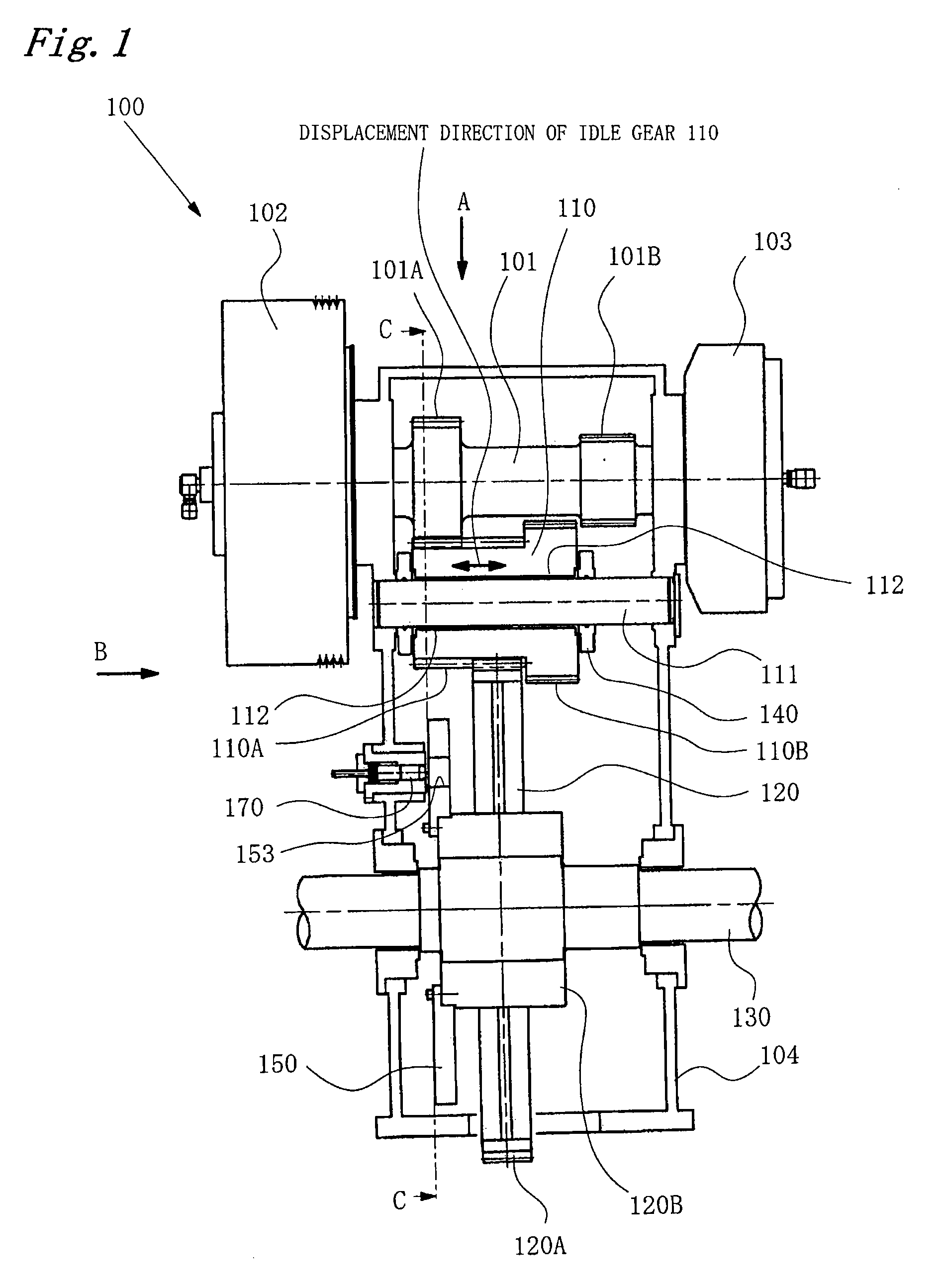 Power transmission apparatus for press machine