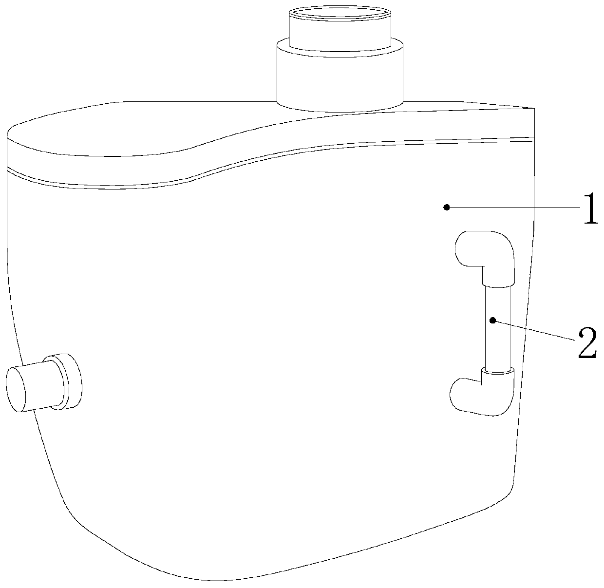 Domestic wastewater treatment and storage device