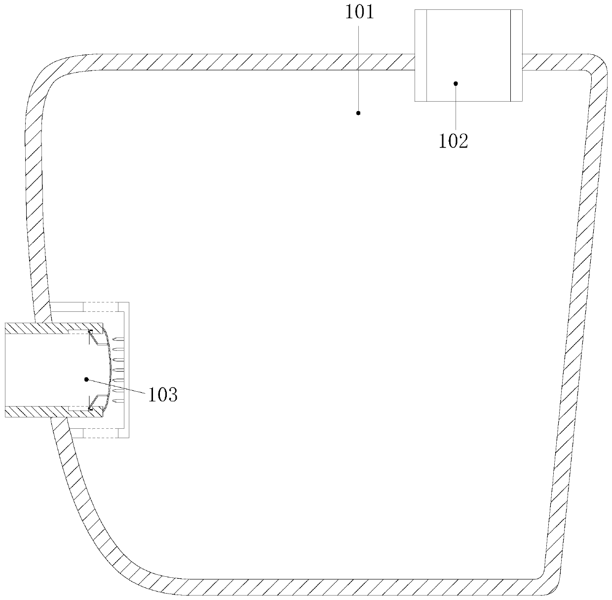 Domestic wastewater treatment and storage device