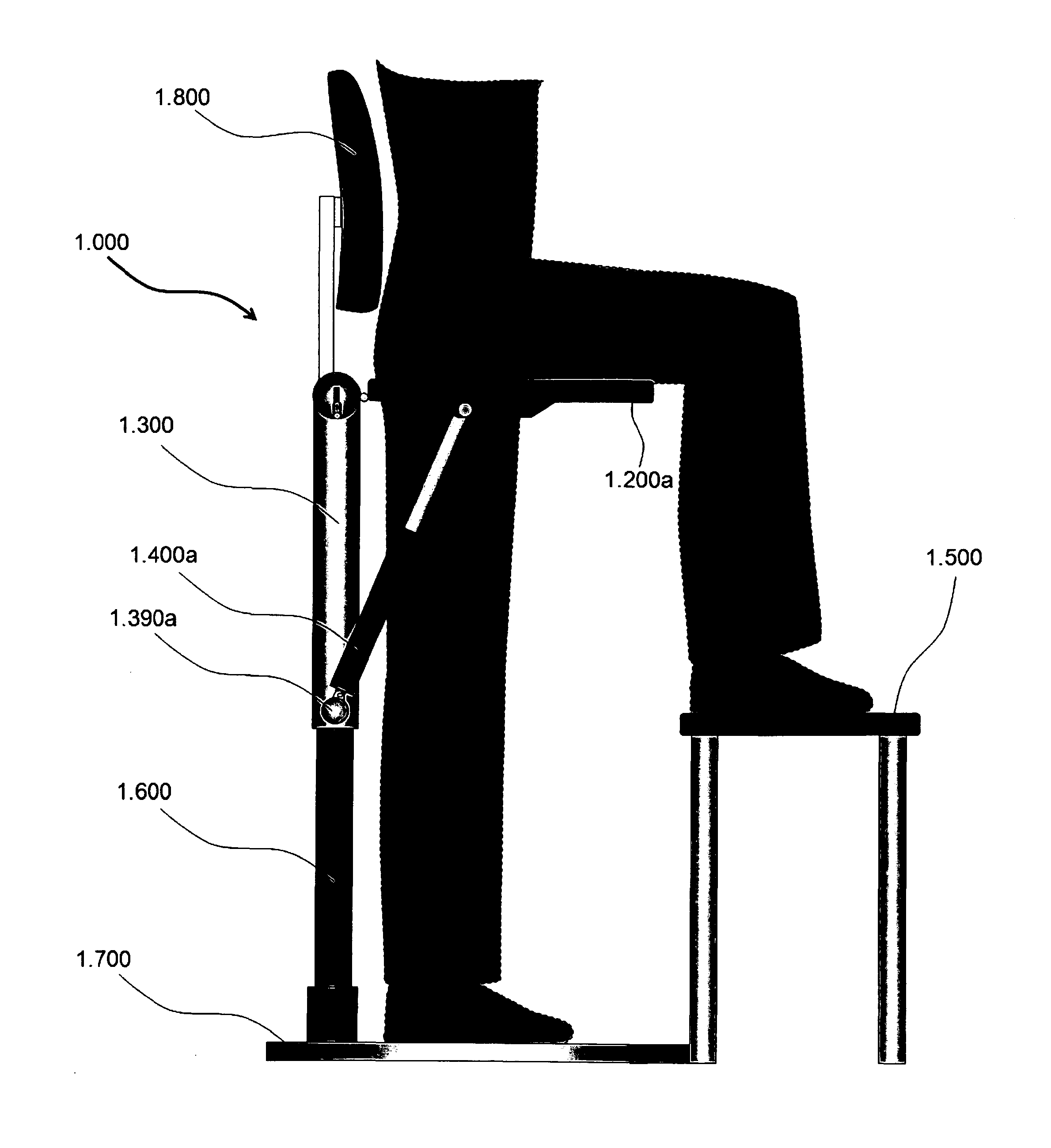 Sit-stand chair