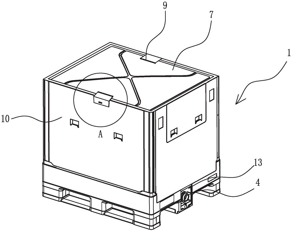 Lining bag for middle-sized bulk container