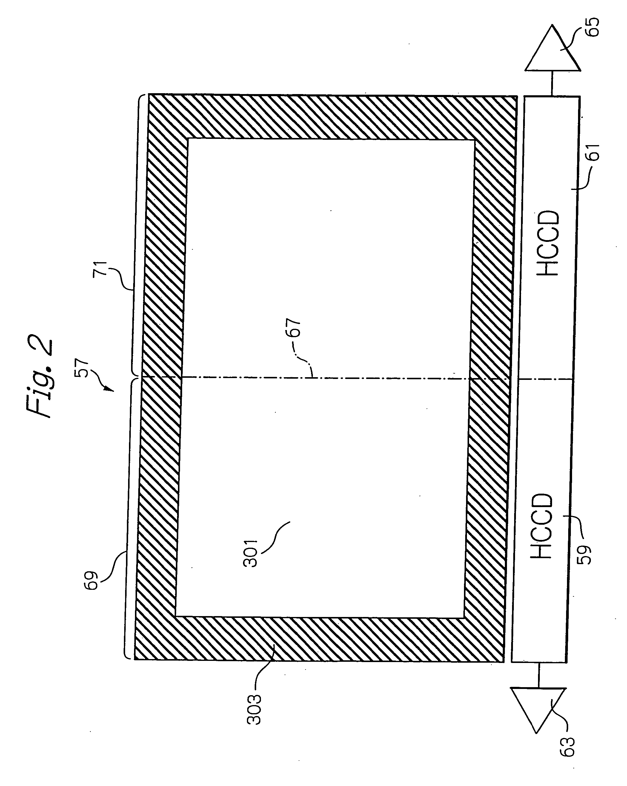 Digital camera for producing a frame of image formed by two areas with its seam compensated for