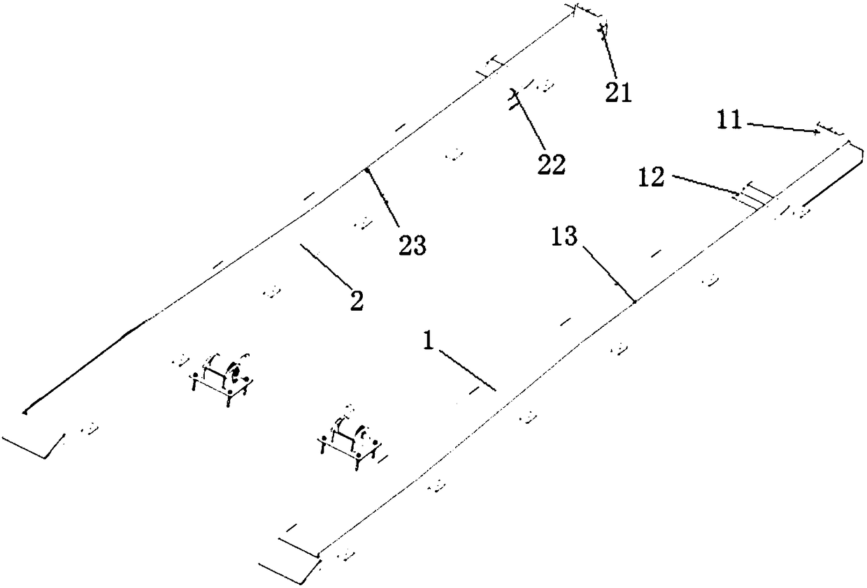 Special rail device for rubbish station butt joint box