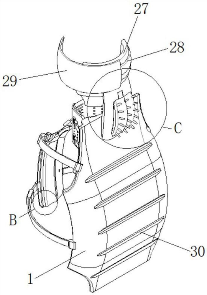 Medical neck spine binding device based on ICU critical patients
