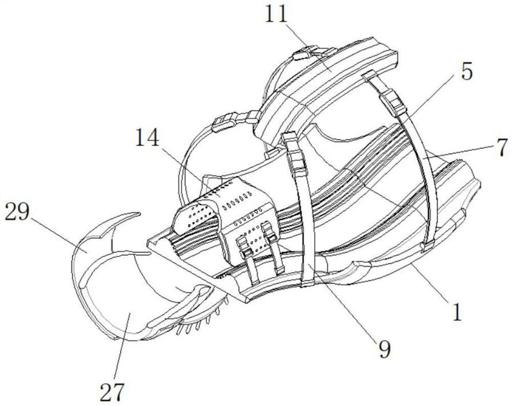 Medical neck spine binding device based on ICU critical patients