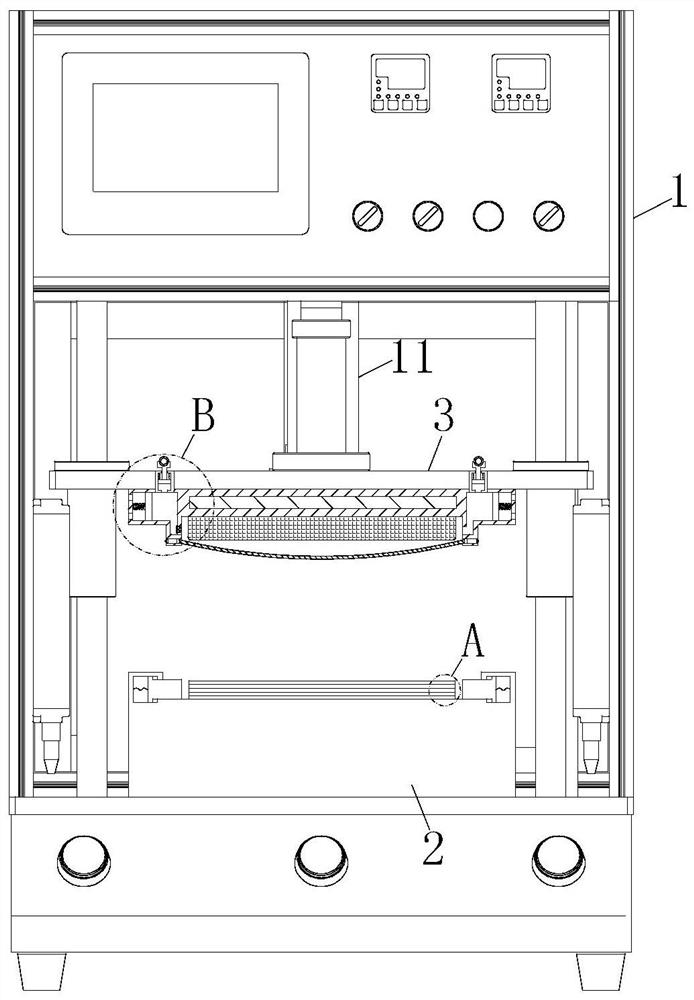 Rapid pressing device based on 5G optical module PCB