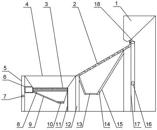 Impurity removing and screening device for camellia seeds