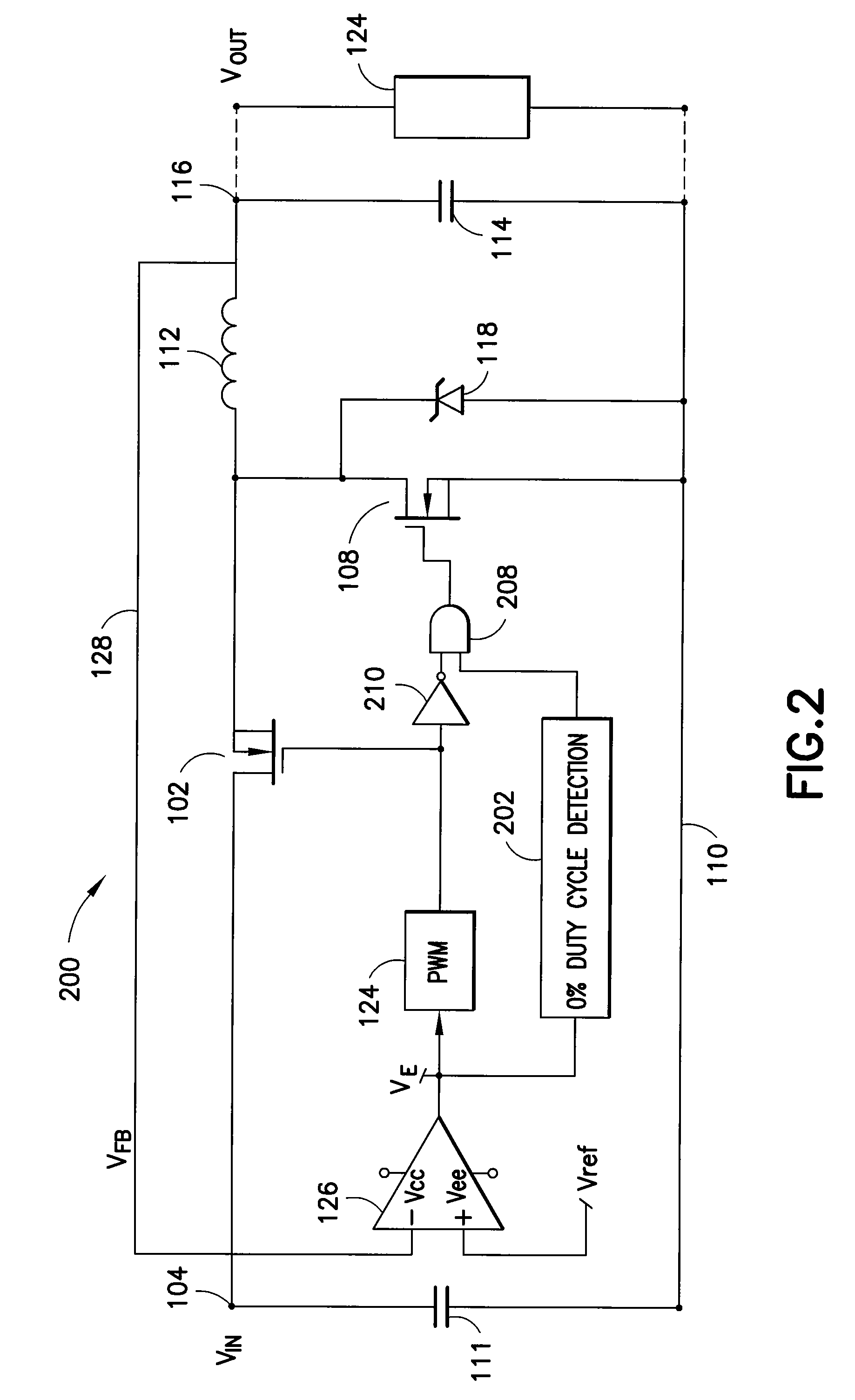 Buck converter having improved transient response to load step down