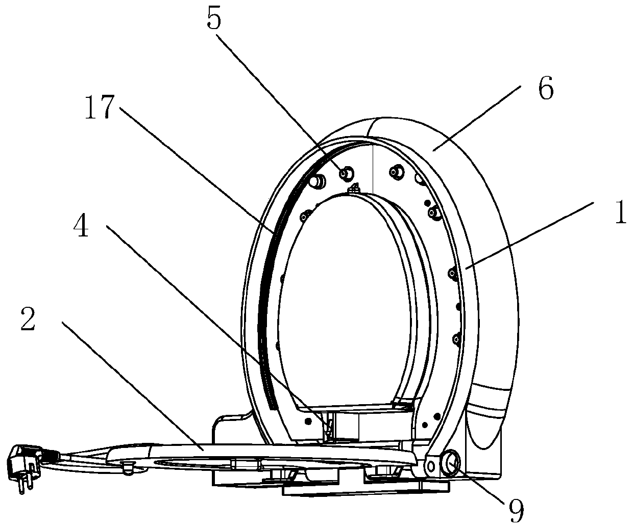 Automatic drying toilet lid optimized based on hydromechanics