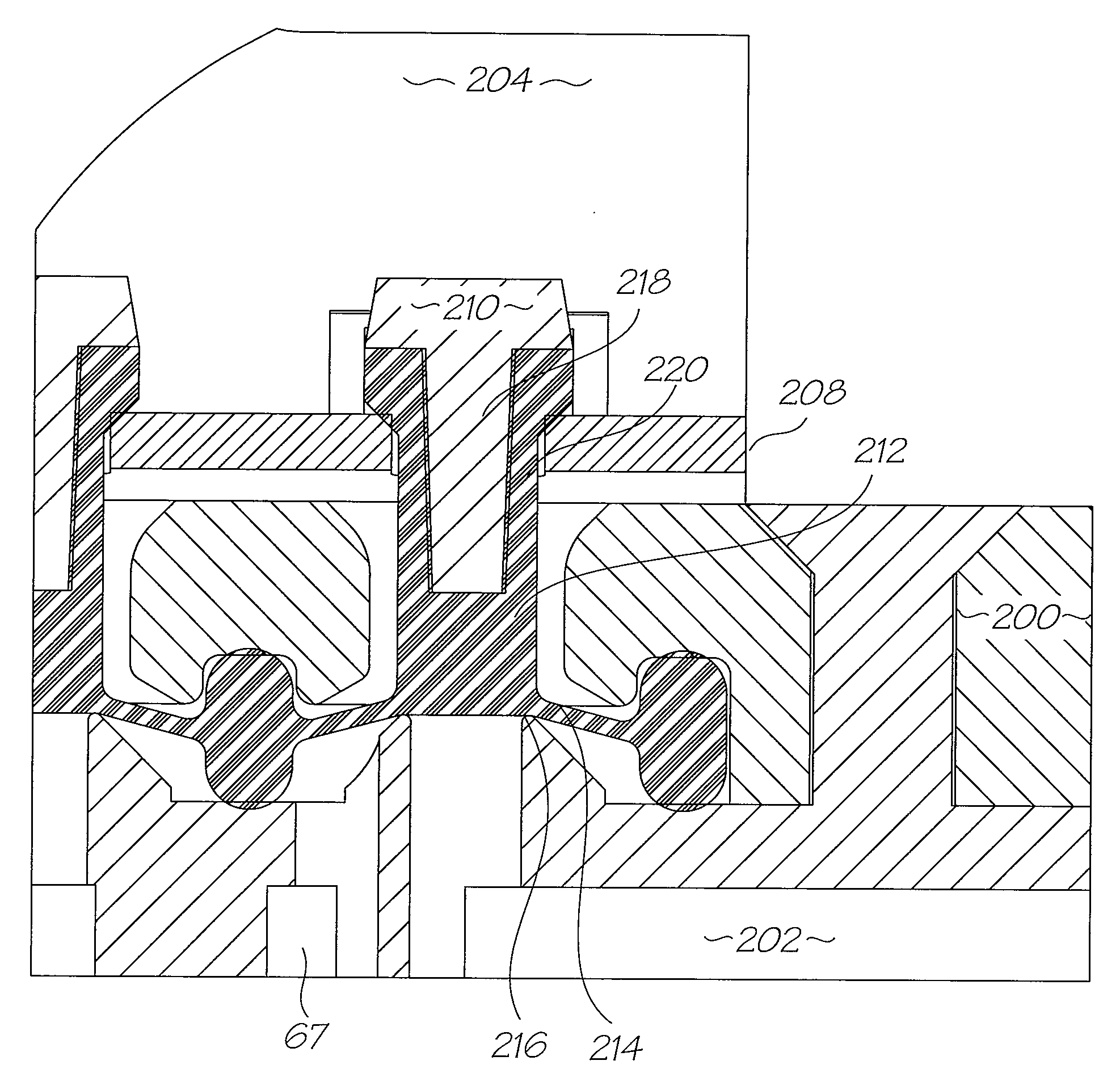 Printhead assembly with shut off valve for isolating the printhead