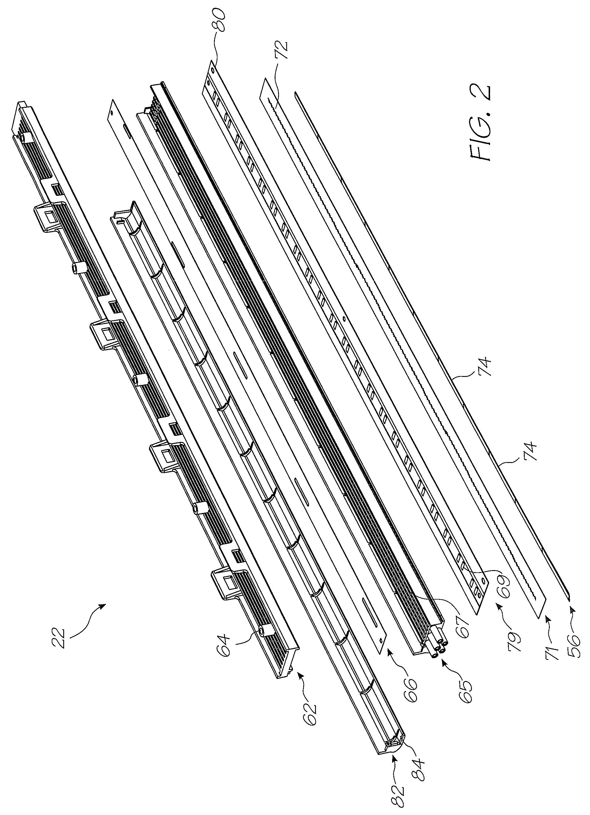 Printhead assembly with shut off valve for isolating the printhead