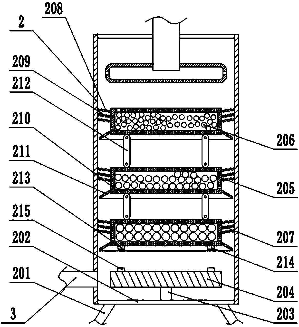 High-temperature waste gas dust collection method
