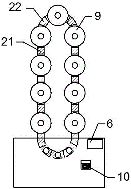 Pass-through and empty-dish collection device with underground passage