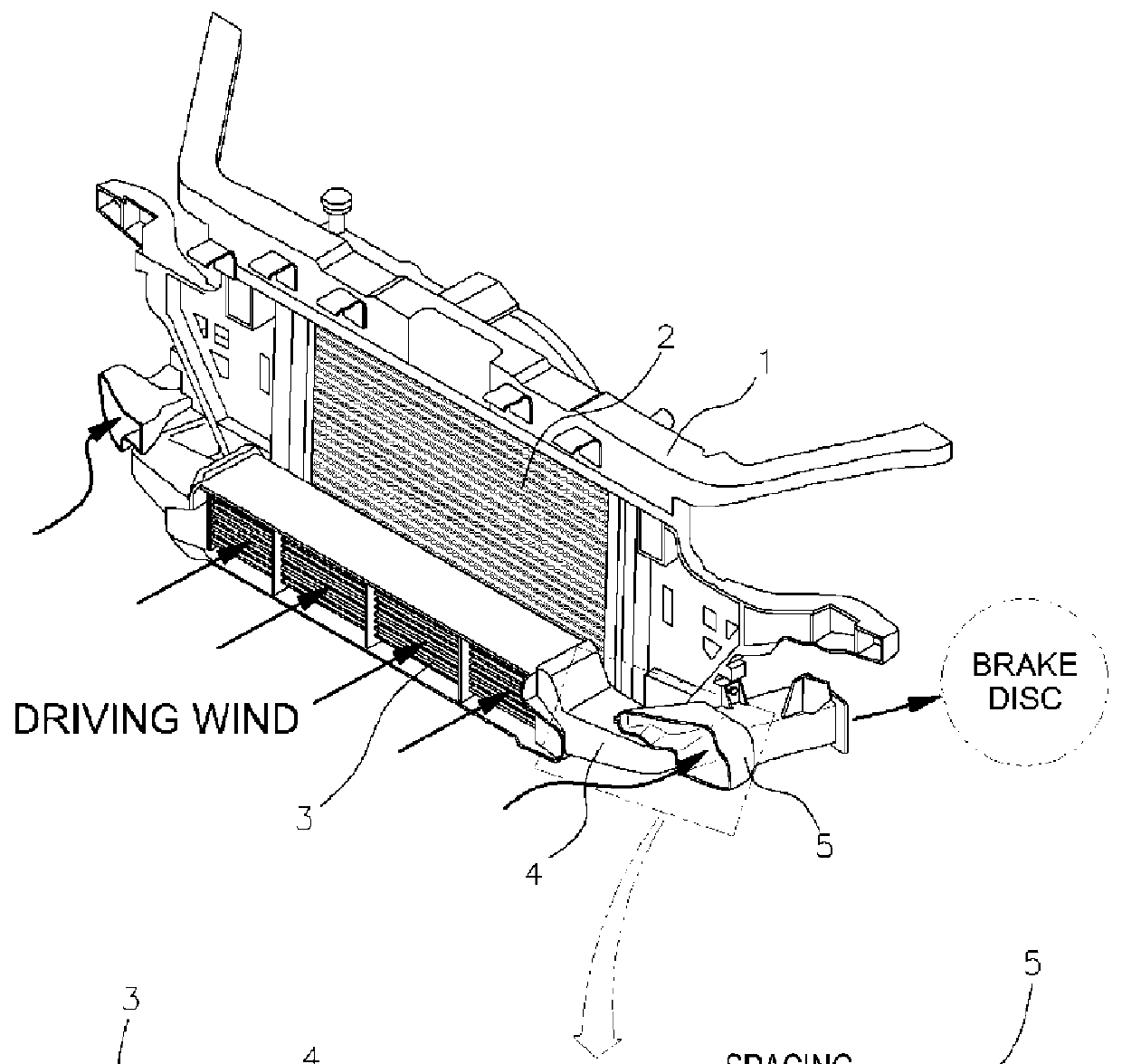 Structure of brake-cooling duct